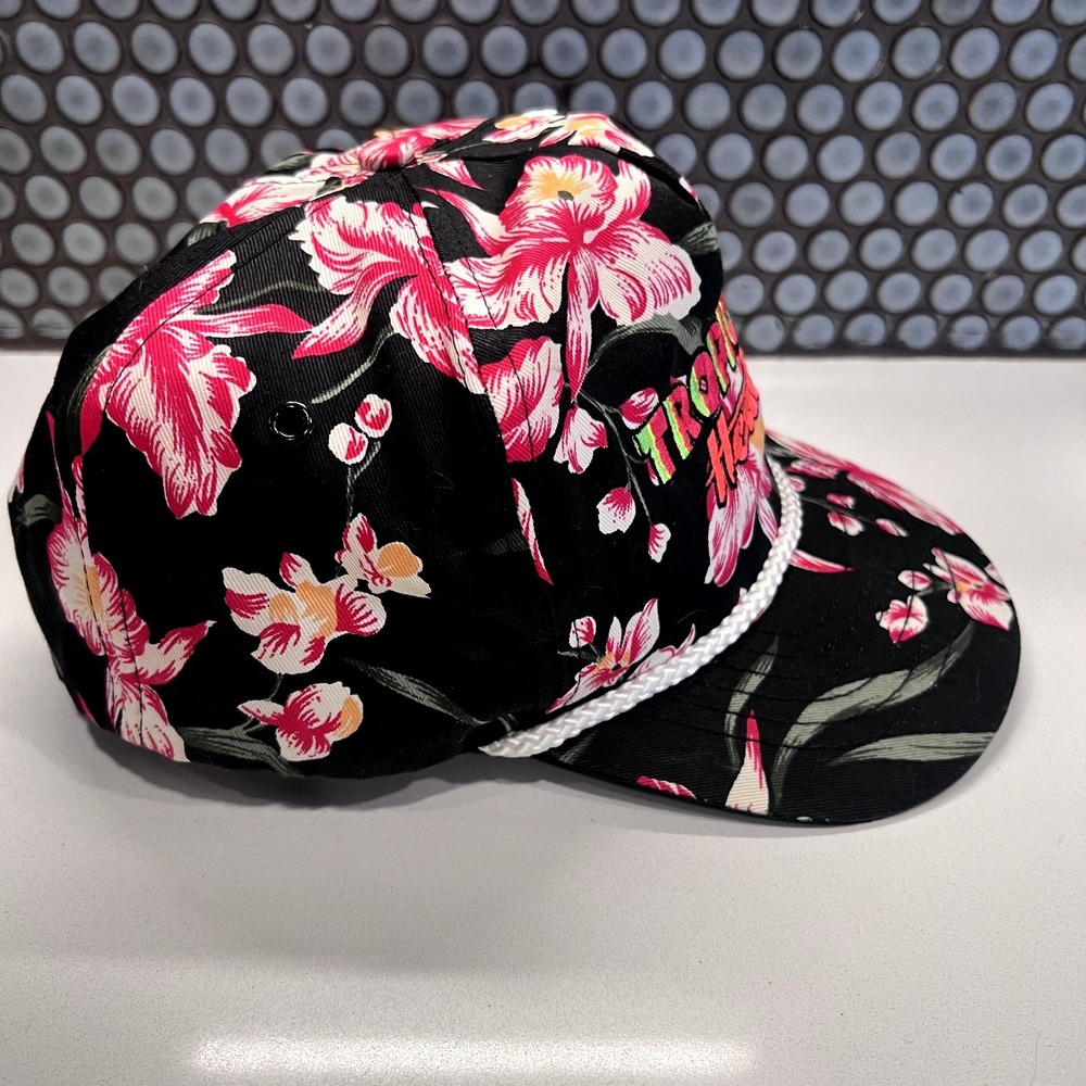 Tropical Heat HAt Cap Flowers Floral Snapback Surf Surfer Skate Skater Hawaiian - Picture 3 of 10